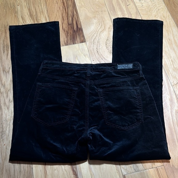 Adriano Goldschmied The Jodi Crop high Rise Slim Flare crop black velvet pants - Picture 7 of 13